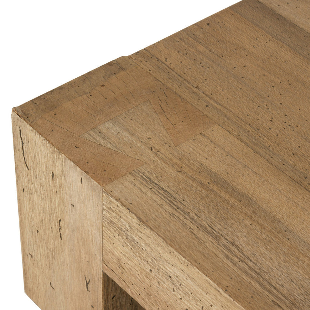 Abaso Rectangular Coffee Table Rustic Wormwood Oak