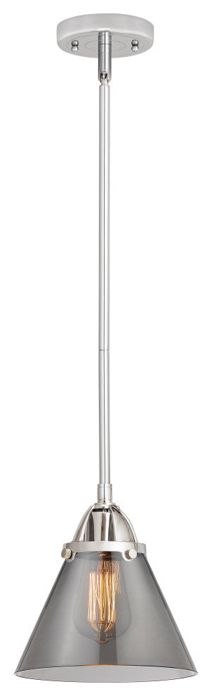 Large Cone Mini Pendant, Polished Chrome, Plated Smoke, Plated Smoke