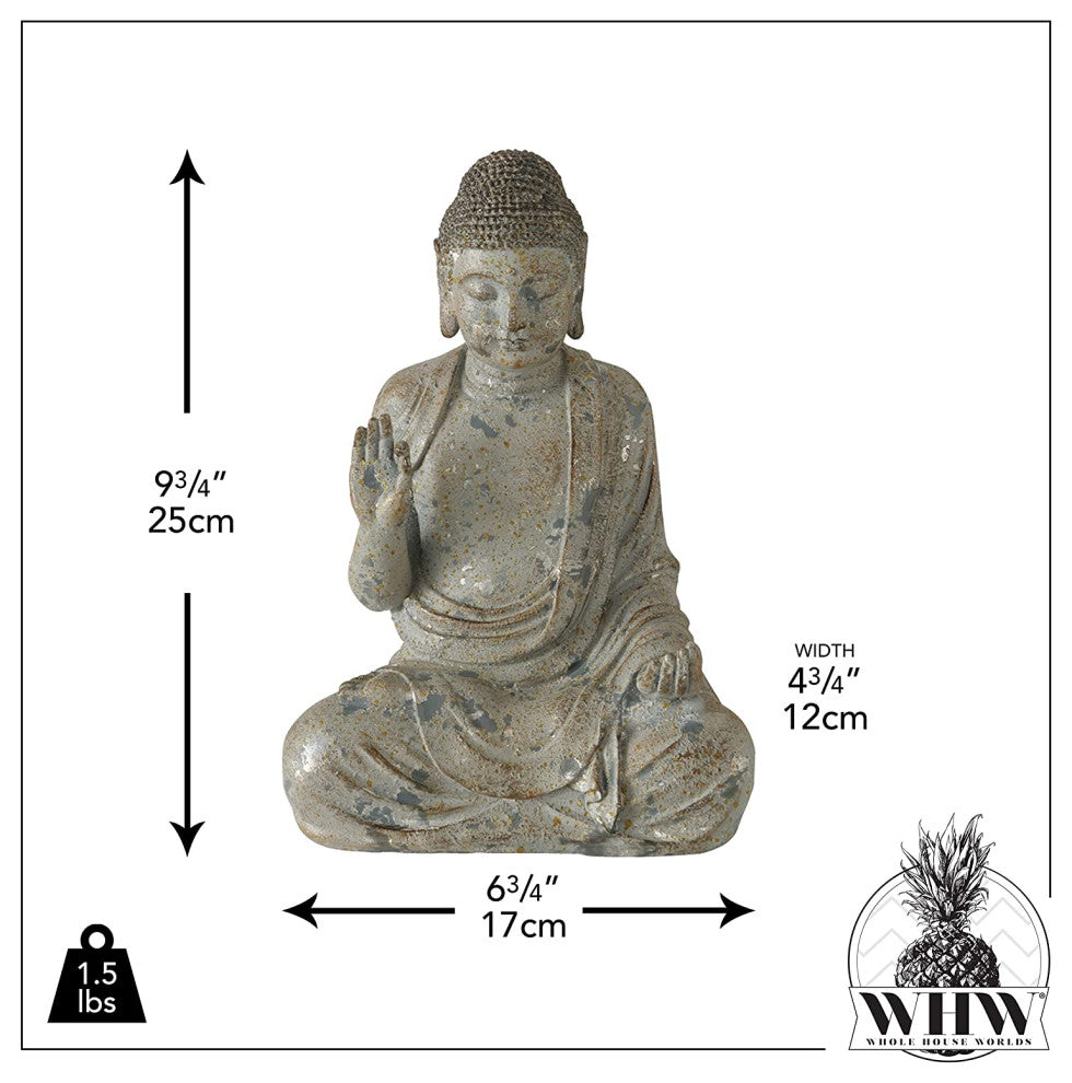 Vintage Style Buddha, 9.75 Inches
