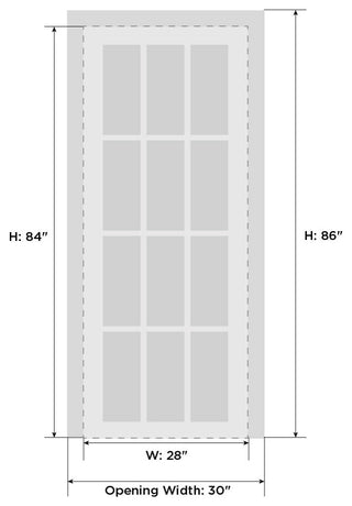 Interior Solid French Door 28x84"
