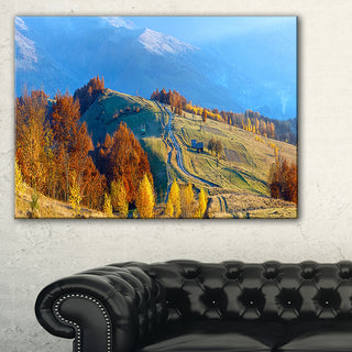 "Rural Road on Autumn Mountains" Canvas Print