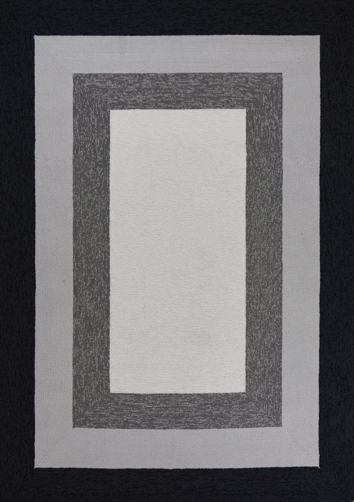 HomeRoots 8' x 11' UV treated Polypropylene Charcoal Area Rug