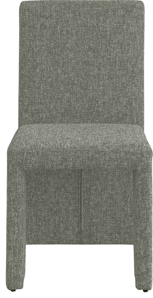 Benson Upholstered Dining Chair, Green, Linen Texured Fabric