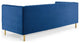 Tufted Sofa, Velvet, Blue Navy, Modern, Living Lounge Hotel Lobby Hospitality