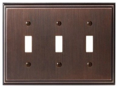 Amerock 3 Toggle Wall Plate, Oil-Rubbed Bronze