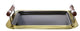 Classic Touch Black Rectangular Tray with Gold Border