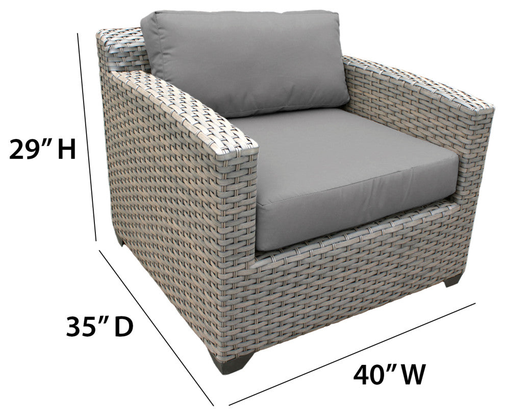 Florence 8 Piece Outdoor Wicker Patio Furniture Set 08g, Terracotta