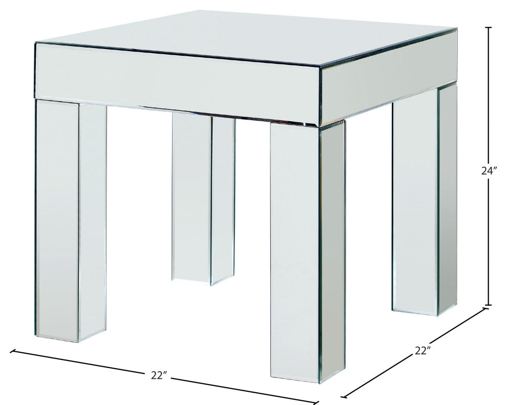 Lainy Mirrored End Table