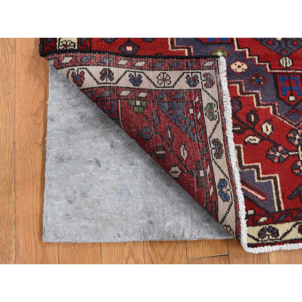 Red New Bohemian Persian Malayer Pure Wool Hand Knotted Rug 3'5" x 5'