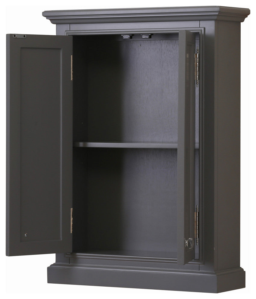 Derby 33 In. H x 24 In. W Bath Storage Wall Cabinet, Cashmere Grey
