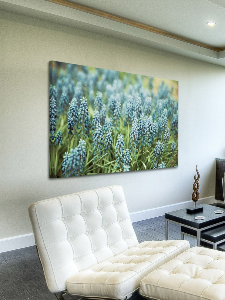 "Blue Bells" by Morgan Hartley Painting Print Wrapped Canvas, 18x12