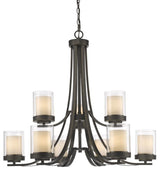 Willow 9 Light Chandelier, Olde Bronze
