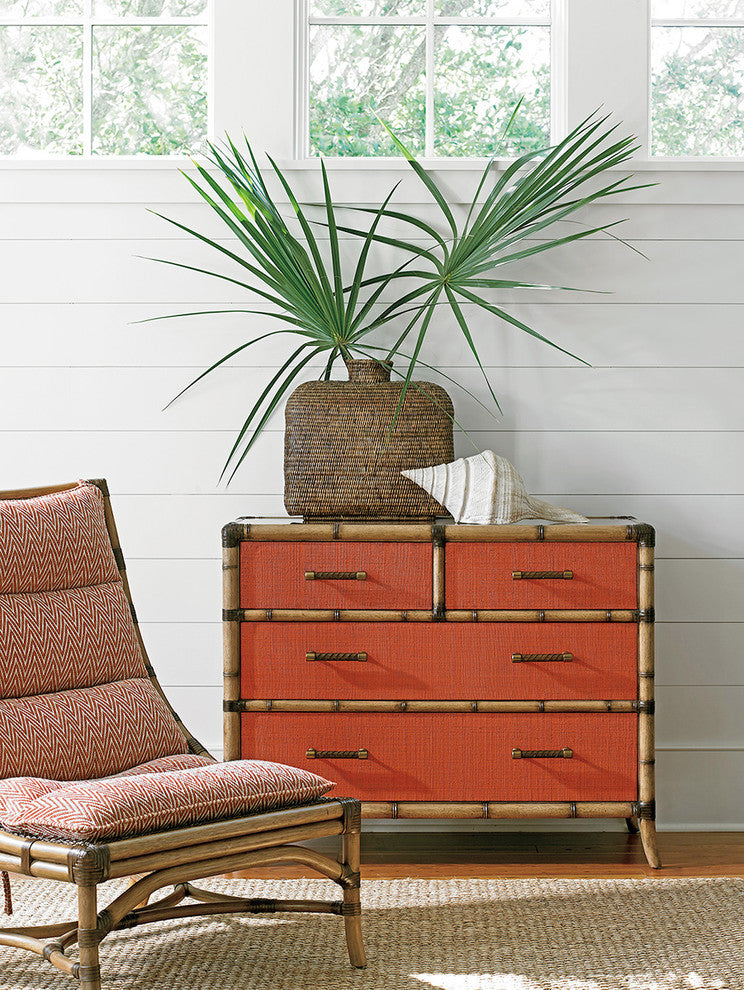Lifestyle setting showing dresser in room with decor; full product visible.