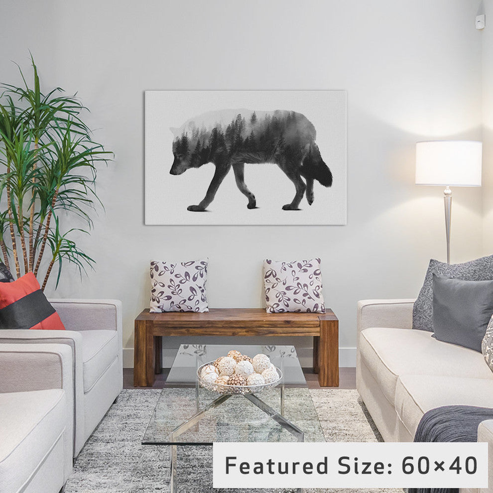 "The Wolf I" by Andreas Lie, 26x18x1.5