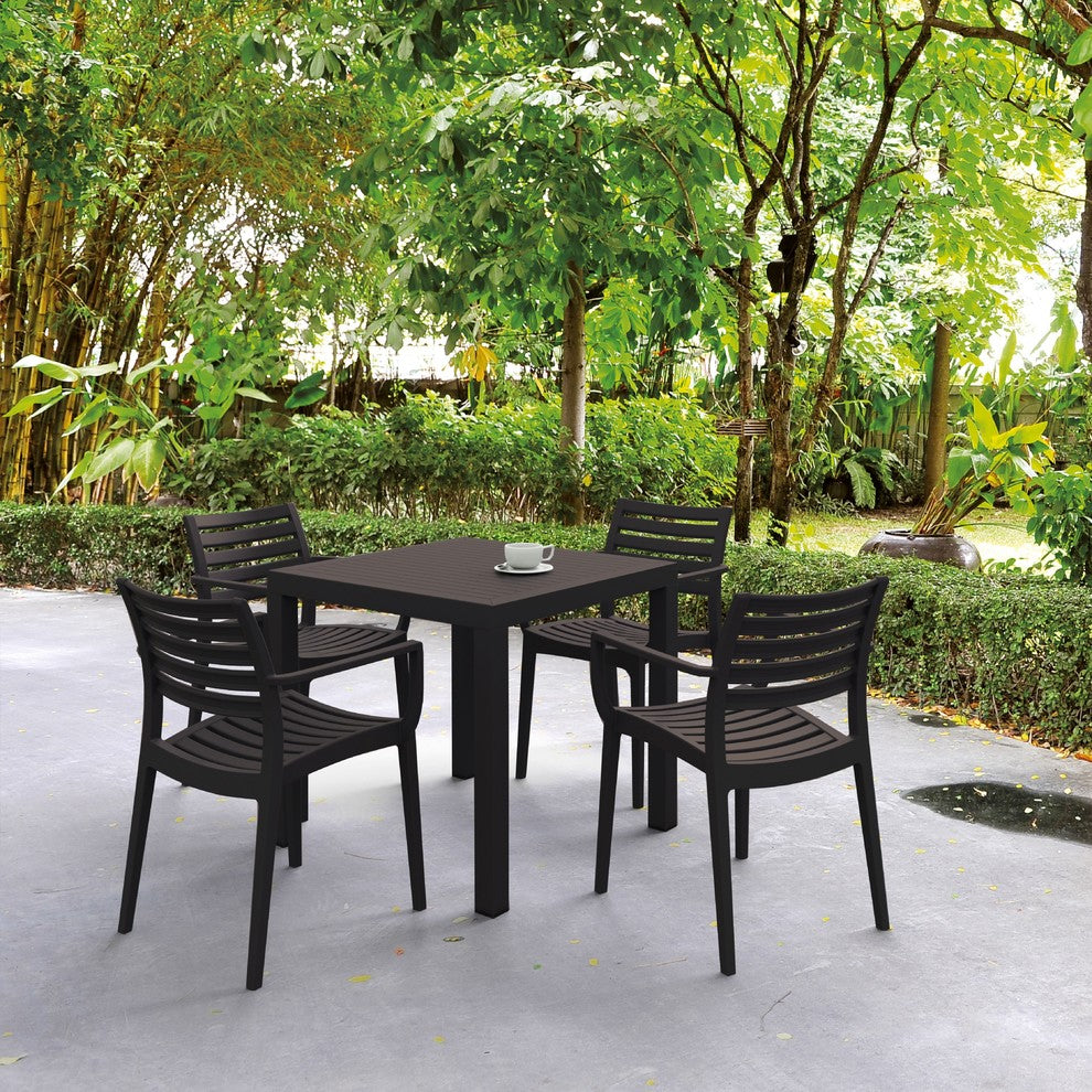 Compamia Artemis 5-Piece Outdoor Dining Set, Brown