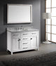 Caroline 48" Single Bathroom Vanity Set White, Marble Countertop