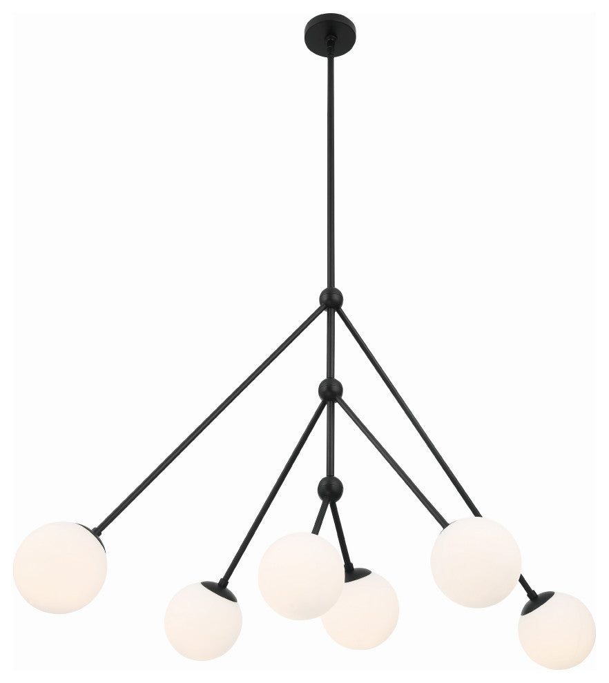 Omni 6-Light Matte Black Chandelier