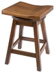 Rustic Urban Swivel Bar Stool in Quarter Sawn Oak, Cappuccino, Bar Height, 30"