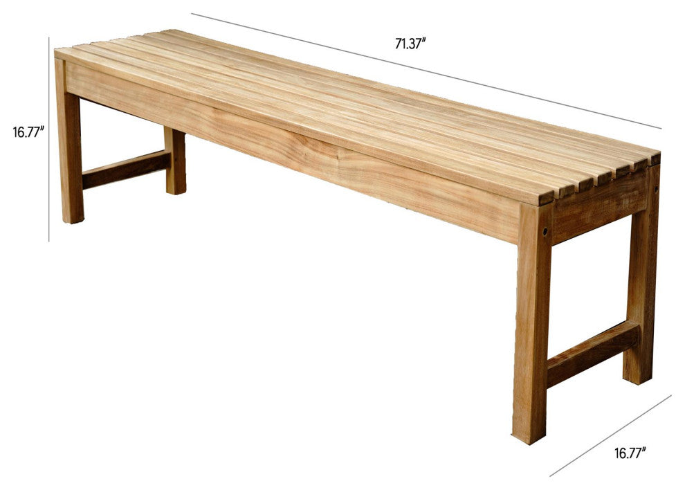 Catalina Backless Bench