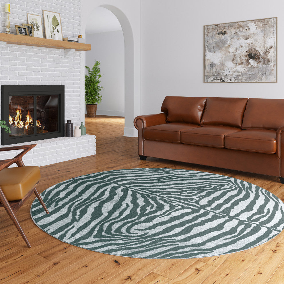 Akina AK1 Flannel 8' x 8' Round Rug