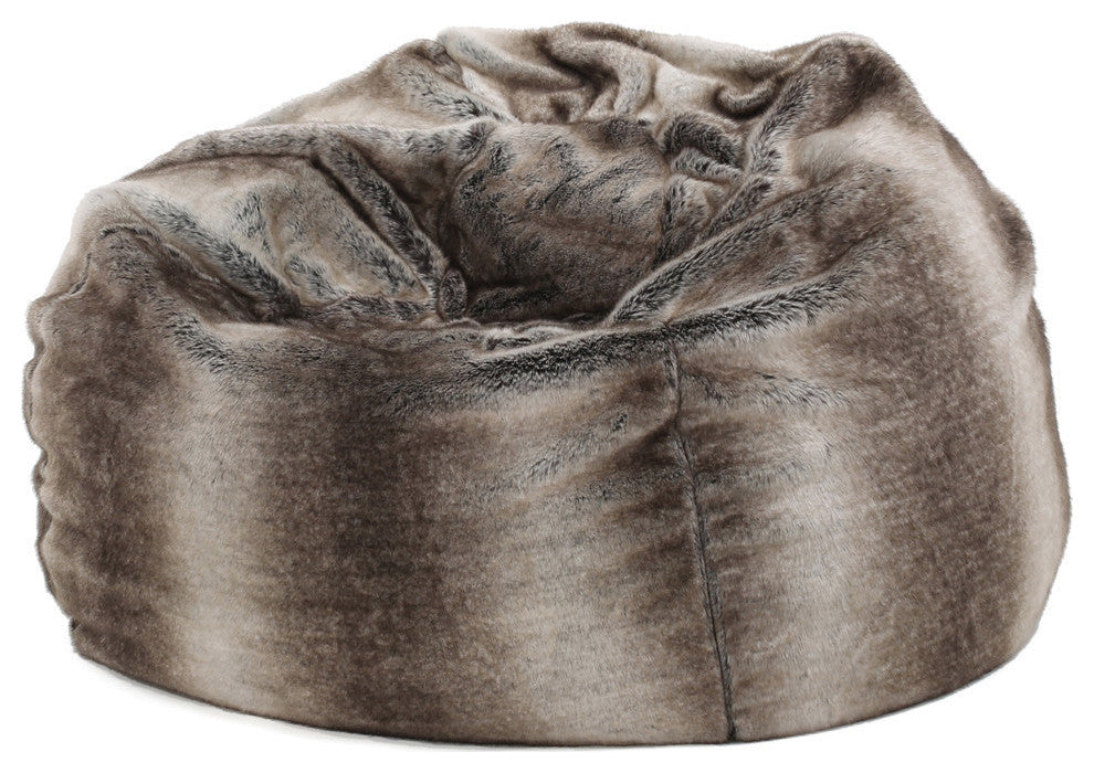 GDF Studio Meridian Ash White Fabric Bean Bag with Polyurethane Foam Filling