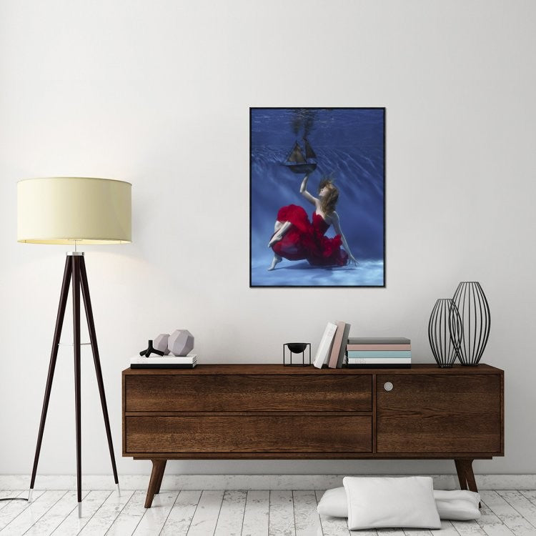 "Never Let Go" Framed Canvas Giclee by Karen Jones, 31x41"