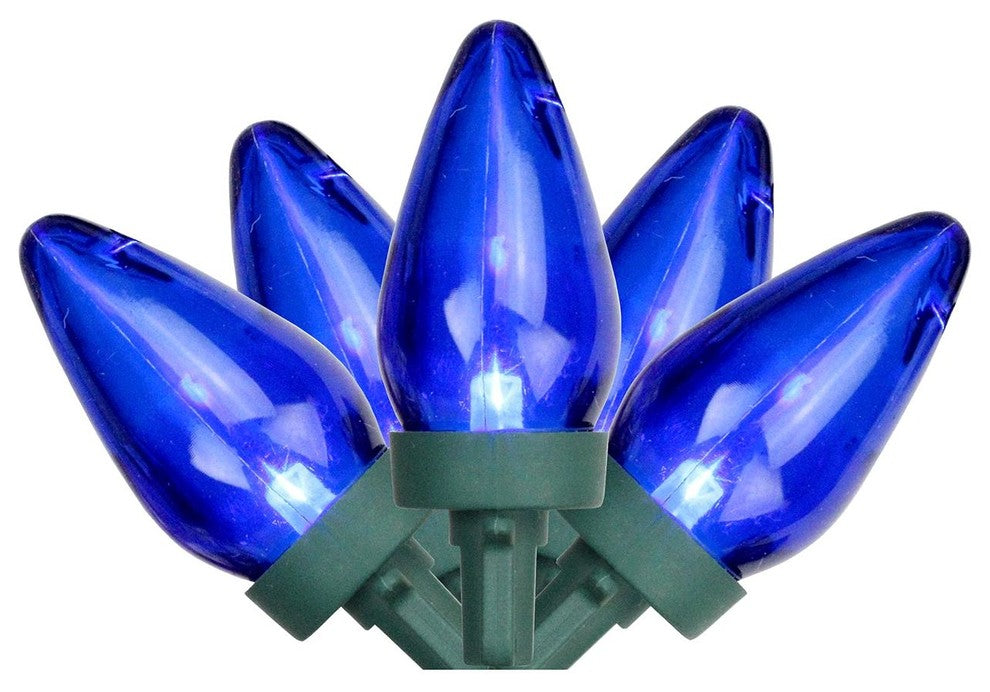 Set of 25 Blue LED C7 Christmas Lights