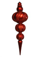 80" Oversized Red Finial With Glitter Finish Red