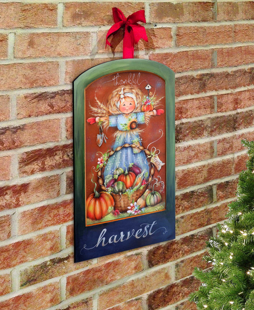 Thankful Harvest Holiday Door Decor Thanksgiving Decor