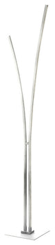 34W Floor Lamp, Silver with White Acrylic Diffuser