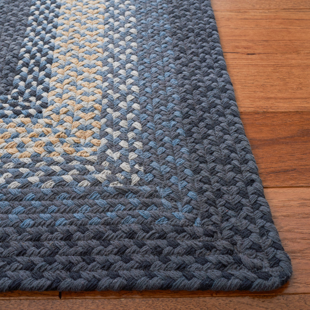 Safavieh Cape Cod Collection BRD651H Rug, Dark Grey/Blue, 6' X 6' Square