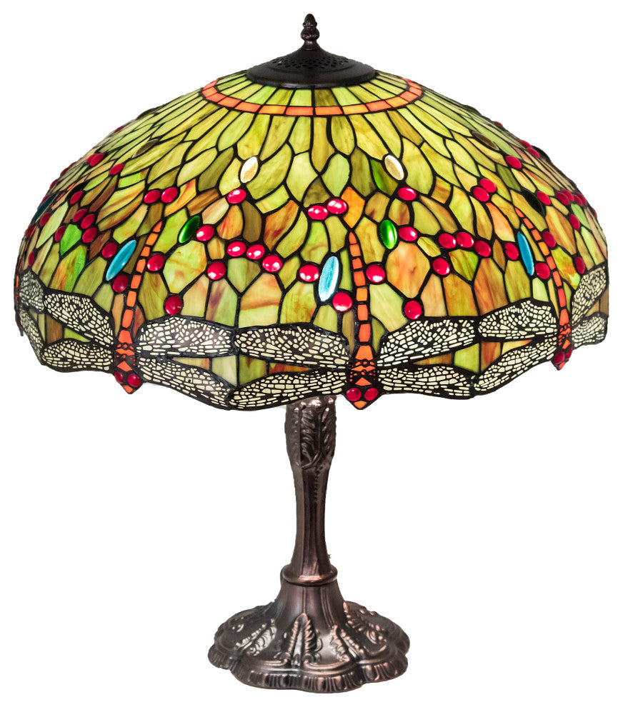 26 High Tiffany Hanginghead Dragonfly Table Lamp