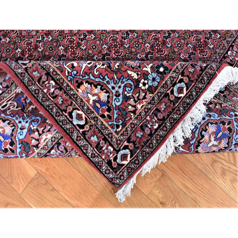 Rust Red Persian Bijar 400 KPSI Wool And Silk Handmade Oversized Rug 11'3"x16'0"