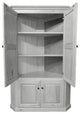 Oak Corner Kitchen Pantry, Bright White Oak