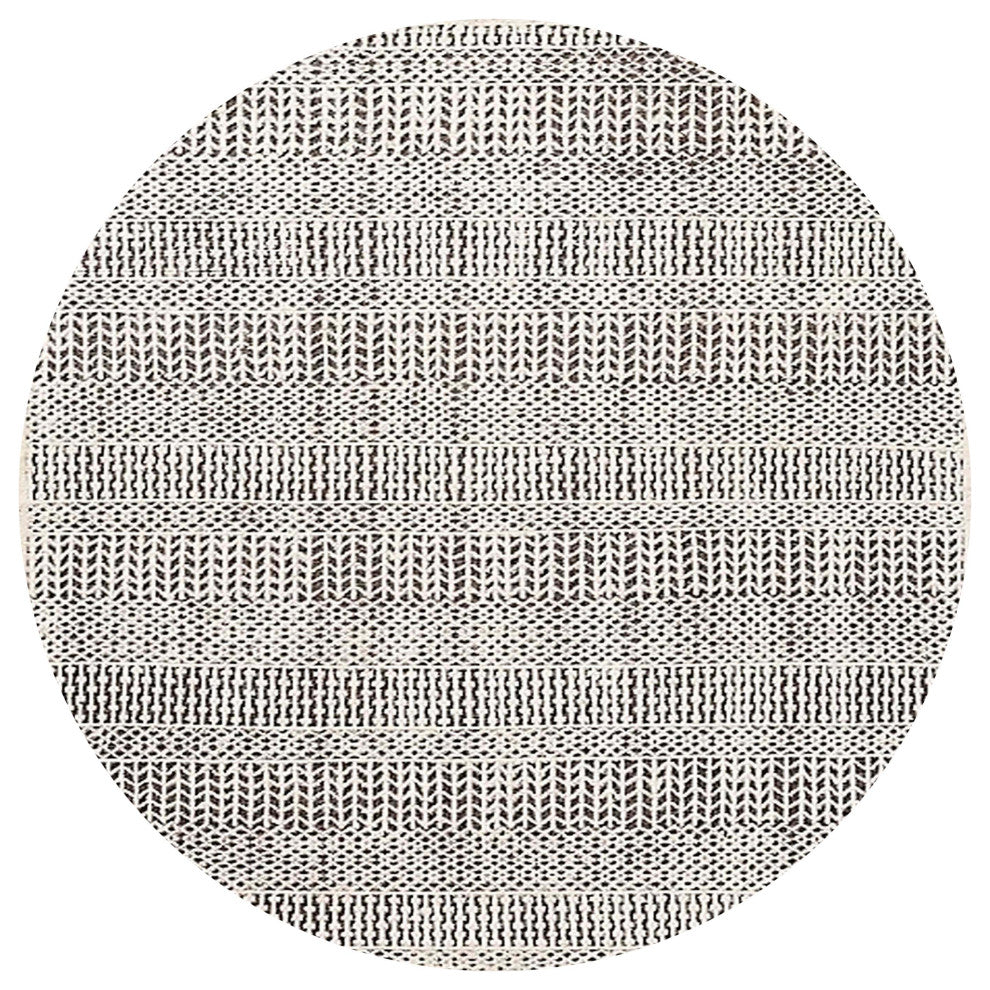 Ahgly Company Indoor Round Mid-Century Modern Area Rugs, 7' Round
