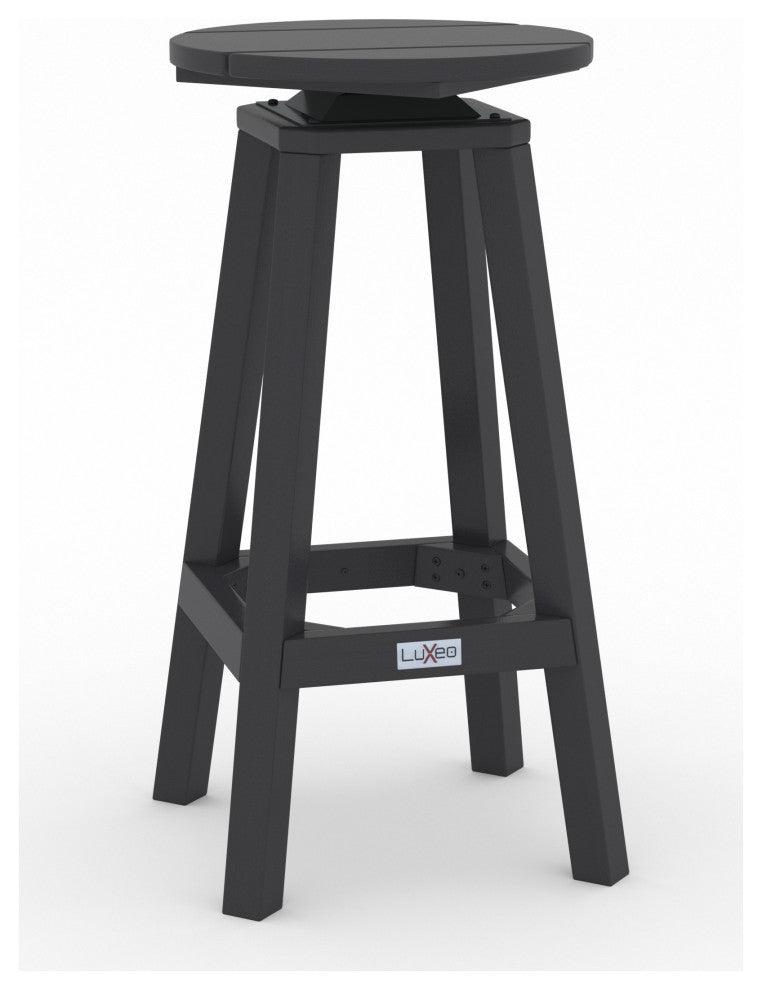 LuXeo Mason-Cabo Round Counter Bar 3-Piece Set, Gray