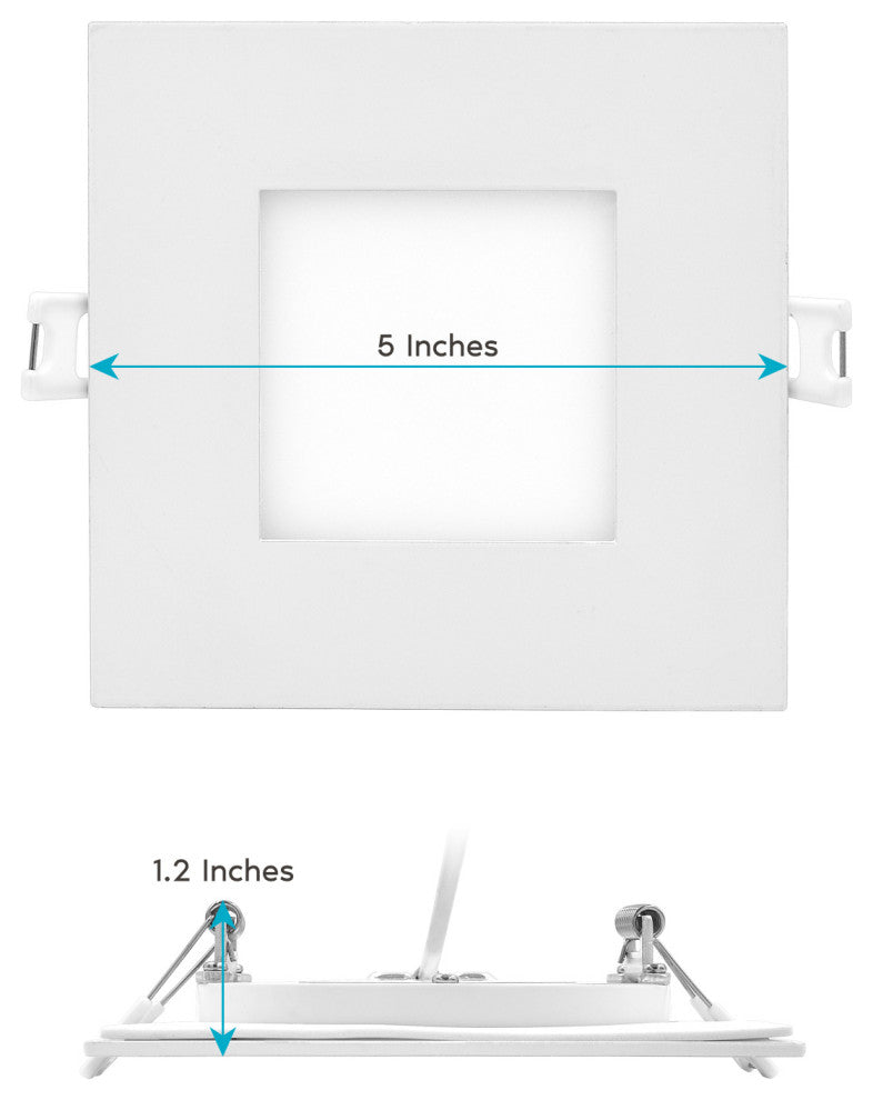 4" Ultra Thin LED Recessed Light 5 Color Option Dimmable 10W IC Rated 16 Pack