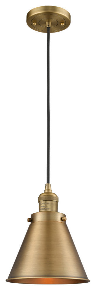 Appalachian 1-Light Mini Pendant, Brushed Brass, Brushed Brass