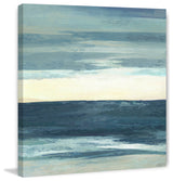 "Deep Blue Waves" Painting Print on Wrapped Canvas, 48"x48"