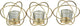 Pomeroy Triple World Votives Open Stock, Gold