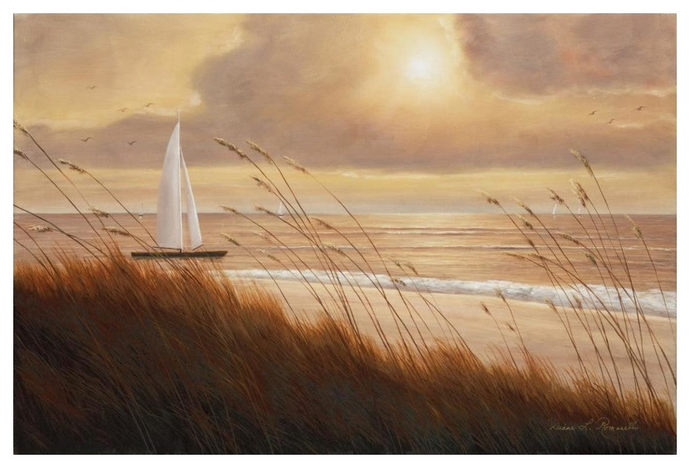 "Beach Grass Sunset" Digital Paper Print by Diane Romanello, 50"x34"