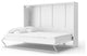 Contempo Horizontal Wall Bed, European Full XL size, White/White Gloss