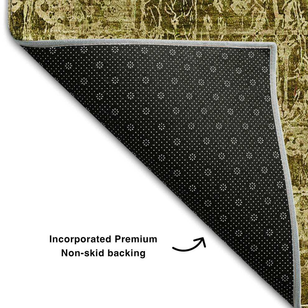 Premium Machine Washable Mayfield AMF559 Brown 1'8" x 2'6" Rug