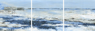 Ultimate Blue Waves II Triptych, 54"x18"