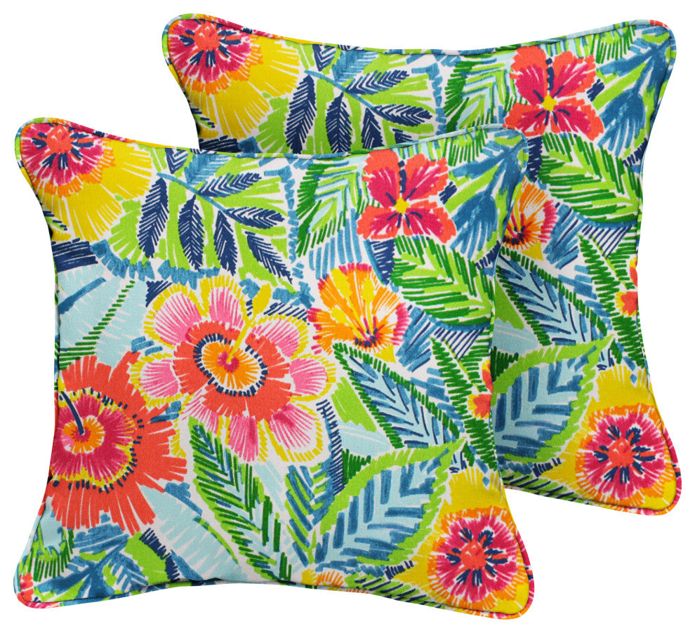 Sorra Home Pensacola Multi Corded Pillow, Set of 2, 22"x22"x6"