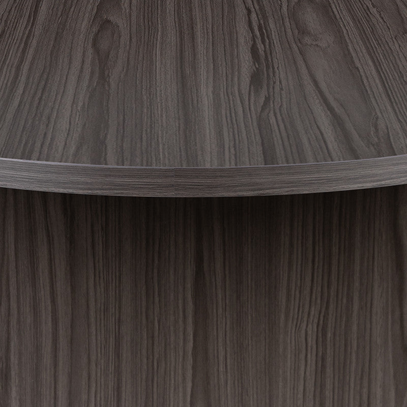 6 Foot, 72"Classic Oval Conference Table Meeting Table, Rustic Gray