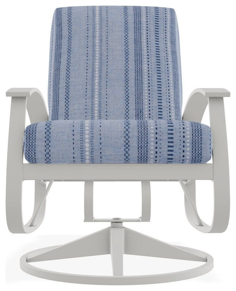 Belle Isle Cushion Outdoor Swivel Rocker, Copeland Chambray/Snow
