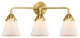 Small Cone Bath Vanity Light, Satin Gold, Matte White, Matte White