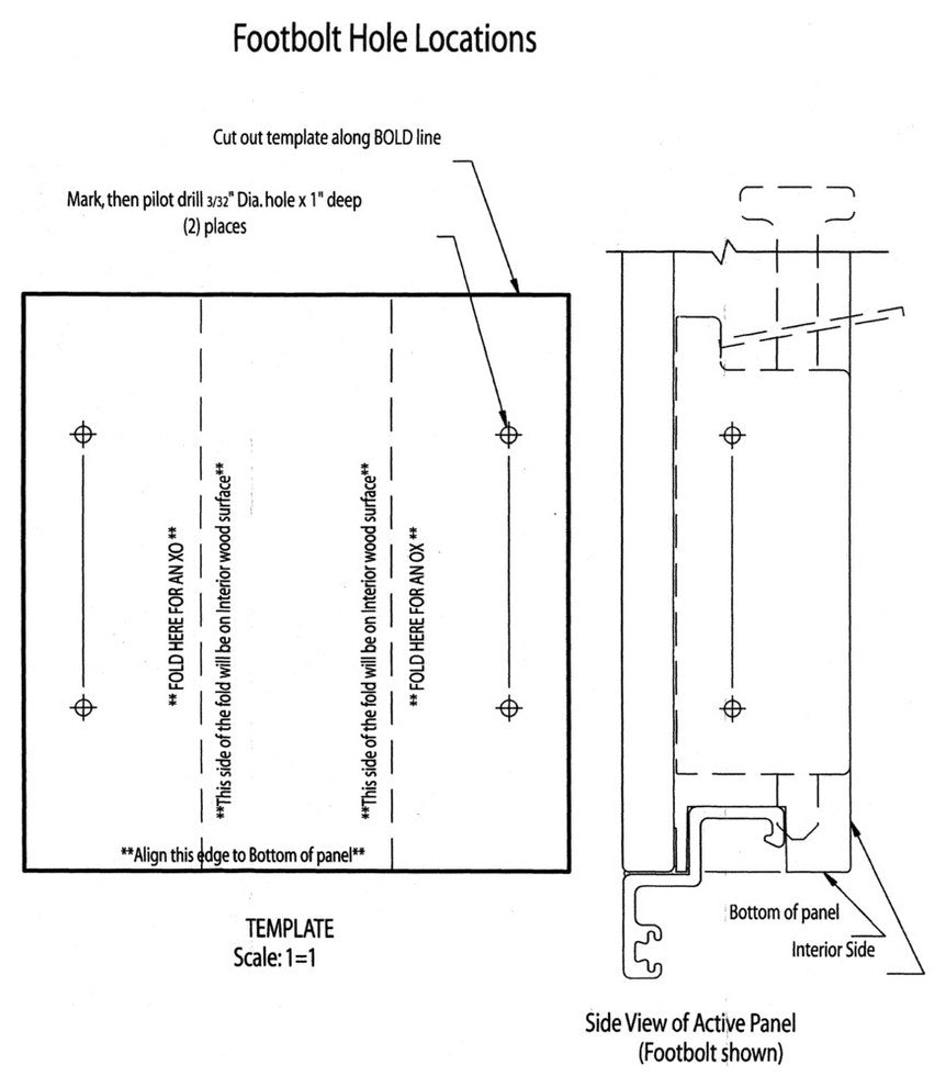 FPL Sliding Door Lock Security Foot Bolt, Nougat