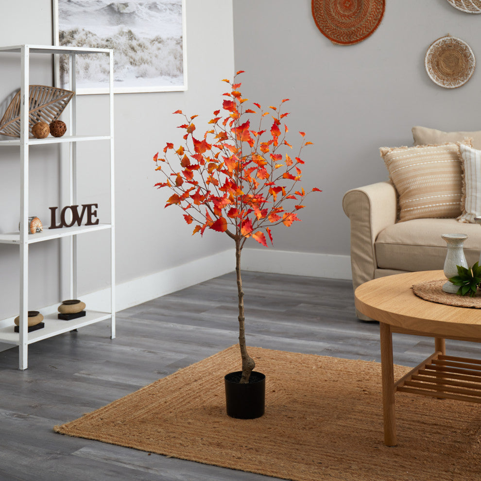 4'' Fall Birch Artificial Autumn Tree
